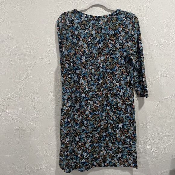 J Jill Floral Modal Blend Colorful Boho Dress Size Small - Picture 7 of 8